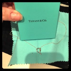 Tiffany initial “a” charm necklace